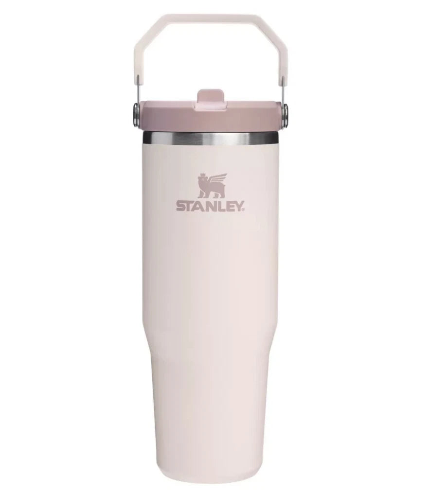 30 oz Stainless Steel Ice Flow Flip Straw Tumbler – Rose Quartz