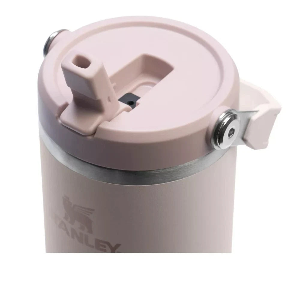 30 oz Stainless Steel Ice Flow Flip Straw Tumbler – Rose Quartz